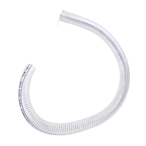 BUGUUYO PVC Spiralschlauch mit Stahlverstärkung Flexibler Langlebiger Pvc schlauch mit Hoher Witterungsbeständigkeit Widerstandsfähig gegen Unterdruck Geeignet für Industrie von BUGUUYO