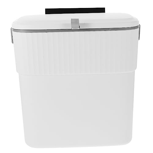 BUGUUYO Packen Sie den Müll automatisch ein schlank Mülleimer Behälter Küchenmüll kann einfach kleiner Eimer mit Deckel Müllcontainer bin Küchenabfalleimer Mini -Müll kann Abs Weiß von BUGUUYO