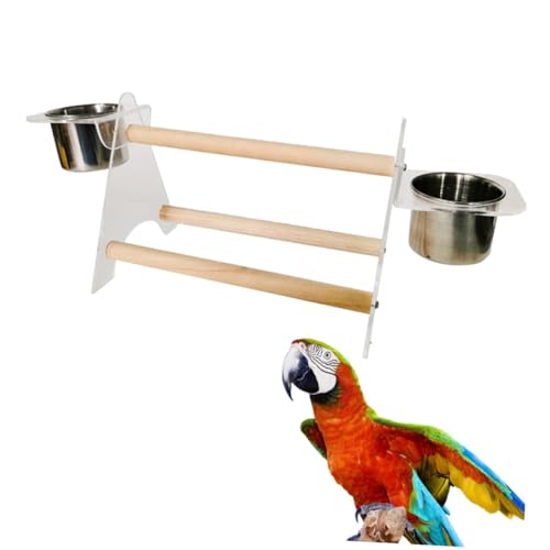 BUGUUYO Papagei Schüssel Komfortable Holz Stativ Ständer Für Pet Vögel Ara Nymphensittich Zubehör BUGUUYO Papagei Schüssel Komfortable Holz Stativ Ständer Für Pet Vögel Ara Nymphensittich Zubehör von BUGUUYO