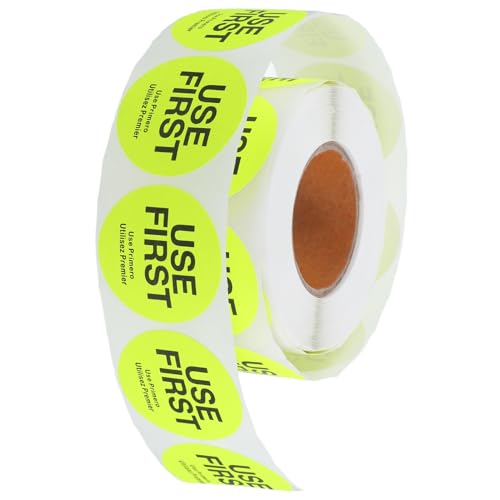 BUGUUYO Permanent Haftende Vorratskontroll etiketten Fluoreszierend Gelbe Lebensmittel aufkleber Starke Haftung Einfache Anwendung Präzise Kennzeichnung für Restaurant inventar und BUGUUYO Permanent Haftende Vorratskontroll etiketten Fluoreszierend Gelbe Lebensmittel aufkleber Starke Haftung Einfache Anwendung Präzise Kennzeichnung für Restaurant inventar und von BUGUUYO