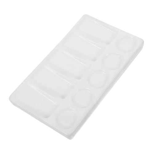 BUGUUYO Rechteckige Porzellan Aquarellmalerei Auslaufsicheres Maltablett in Weiß für Künstler und Bastler BUGUUYO Rechteckige Porzellan Aquarellmalerei Auslaufsicheres Maltablett in Weiß für Künstler und Bastler von BUGUUYO