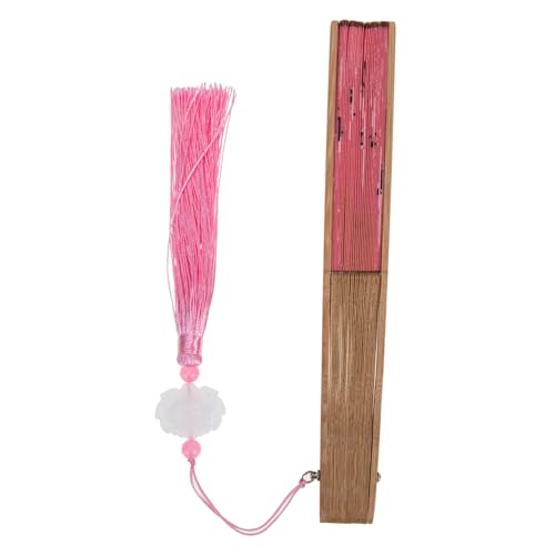 BUGUUYO Retro Faltbarer Seidenfächer mit Klassischem Chinesisch-japanischem Muster Dekorativer Holz Fächer für Wand Wohnraumdekoration Hochwertiger Handfächer als Kunstobjekt und von BUGUUYO