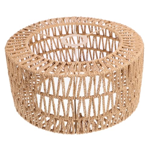 BUGUUYO Rustikaler Lampenschirm aus Handgewebtem Grasstroh Großer Deckenlampen-ersatz Vielseitig für Bar Wohnzimmer Schlafzimmer Hotel Natürliche Textur Passend für Pendelleuchten von BUGUUYO