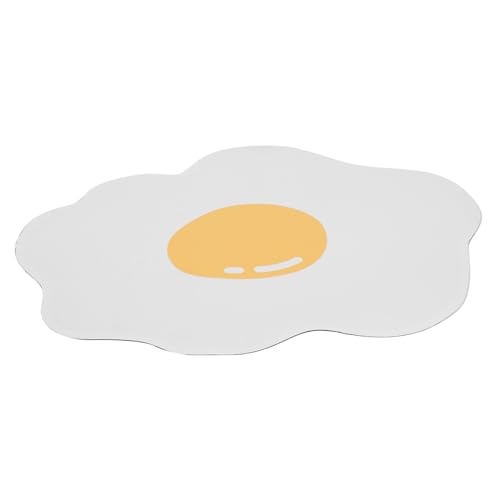 BUGUUYO Saugstarke rutschfeste Bodenmatte in Omelett Form Schnell Trocknender Badteppich für Badezimmer Küche Eingangsbereich Weicher Sicherer Fußschutz für Zuhause und Hotel von BUGUUYO