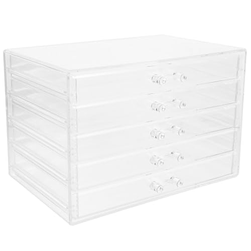BUGUUYO Schmuck Organizer mit Große Aufbewahrungsbox für Schmuck Lippenstifte und Kosmetik Transparenter Makeup Organizer für Schminktisch und Haushaltsgebrauch BUGUUYO Schmuck Organizer mit Große Aufbewahrungsbox für Schmuck Lippenstifte und Kosmetik Transparenter Makeup Organizer für Schminktisch und Haushaltsgebrauch von BUGUUYO