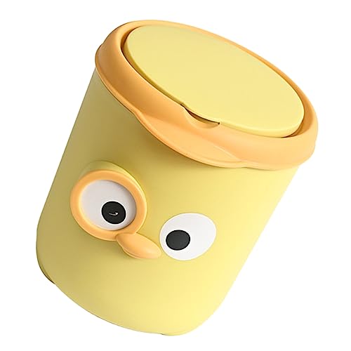 BUGUUYO Mini Tischmülleimer Mit Deckel Cute Cartoon Design Kompakter Abfalleimer Für Schreibtisch Büro Wohnzimmer Und Badezimmer Robustes Material Für Kleinen Müll Wie Und Verpackungen von BUGUUYO