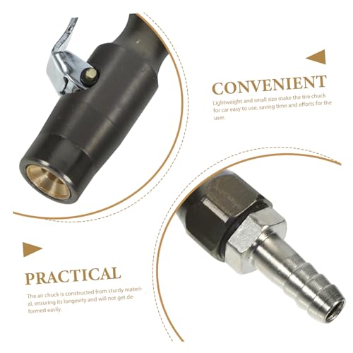 BUGUUYO Schwarzer Selbstverriegelnder Reifenluftdruck messstück adapter aus Robustem Leichter Kompakter Luftanschluss für Schnelle Praktische Reifenbefüllung bei Autos Vielseitig BUGUUYO Schwarzer Selbstverriegelnder Reifenluftdruck messstück adapter aus Robustem Leichter Kompakter Luftanschluss für Schnelle Praktische Reifenbefüllung bei Autos Vielseitig von BUGUUYO