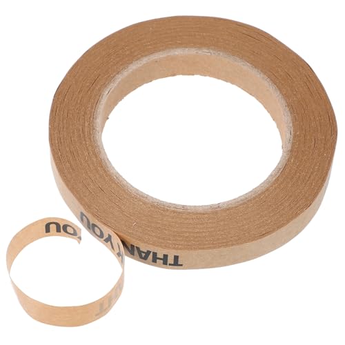 BUGUUYO Selbstklebendes Verpackungsband aus Naturkraftpapier Dankeschön-sealing Tape für Kleine Unternehmen Einfach zu Reißen Vielseitig Einsetzbar für Bäckerei Geschenke und BUGUUYO Selbstklebendes Verpackungsband aus Naturkraftpapier Dankeschön-sealing Tape für Kleine Unternehmen Einfach zu Reißen Vielseitig Einsetzbar für Bäckerei Geschenke und von BUGUUYO