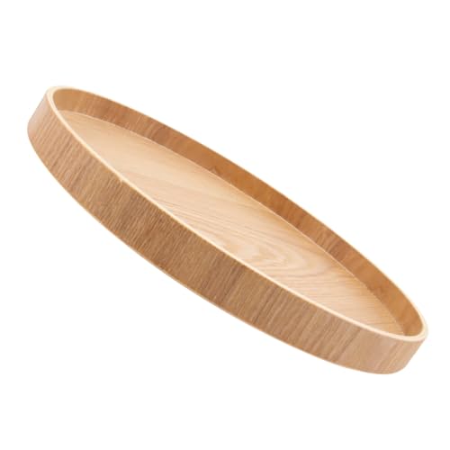 BUGUUYO Servierteller rundes Holztablett Tablett für Couchtisch Getränkeschale Snack Fruchtschale Serviertablett für Tee runde Tabletts Rundes Teetablett Tablett mit Nachmittagstee BUGUUYO Servierteller rundes Holztablett Tablett für Couchtisch Getränkeschale Snack Fruchtschale Serviertablett für Tee runde Tabletts Rundes Teetablett Tablett mit Nachmittagstee von BUGUUYO
