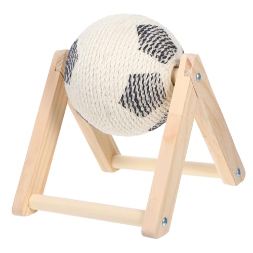 BUGUUYO Sisal Kratzspielzeug mit Stabiler Holzbasis Interaktives zur Krallenpflege für Katzen und Kitten für Innenbereich BUGUUYO Sisal Kratzspielzeug mit Stabiler Holzbasis Interaktives zur Krallenpflege für Katzen und Kitten für Innenbereich von BUGUUYO