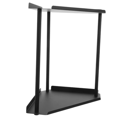 BUGUUYO Stöckiger Metall Badregal Eckregal Makeup Organizer für Badezimmer Waschbecken Ablage Stauraum Platzsparend Offene Konstruktion für Schnelle Übersicht Passend für Badstile von BUGUUYO