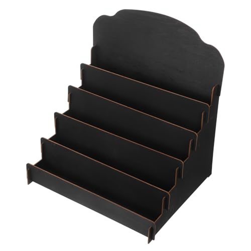 BUGUUYO Stöckiges Holz Kartenständer Display Rack Multifunktionales Grußkarten Organizer Regal für Postkarten Fotos und Sticker Stabiler Platzsparender Tischhalter für Büro und Zuhause von BUGUUYO