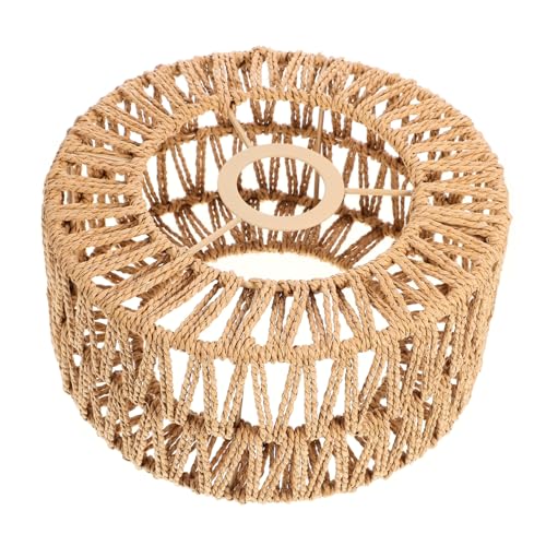 BUGUUYO Strohseil Lampenschirm Klein Handgefertigt Rustikal für Deckenleuchte Wohnzimmer Schlafzimmer Hotel Dekoration Leicht und Einfach zu Montieren von BUGUUYO