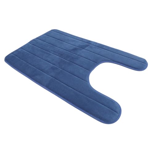 BUGUUYO U förmige Wc Matte aus Korallenfleece rutschfeste Badezimmer fußmatte Weiche Saugfähige Toilettenauflage Antibakterielle Wc bodenschutzmatte Komfortabel Langlebig von BUGUUYO