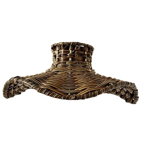 BUGUUYO Vintage Lampenschirm aus Imitations rattan Dekorativer Ersatz für Restaurant Wohnraumbeleuchtung Robustes Design mit Rustikalem Charme Einfach zu Montieren ohne Leuchtmittel von BUGUUYO