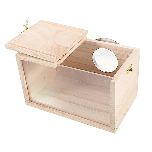 BUGUUYO Vogelhaus aus Holz Vogelhäuschen für draußen Vogelhäuser im Freien Zucht Verschachtelung Sittiche kleines Sittichnest kleines Vogelnest für Haustiere Nest für kleine Vögel Acryl von BUGUUYO