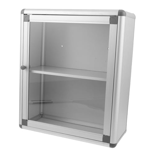 BUGUUYO Wandmontierter Medikamentenschrank mit Transparentem Sichtfenster Multifunktionaler Organizer für Badezimmer Banken Büros Einfache Installation Schnelle Notfallversorgung von BUGUUYO