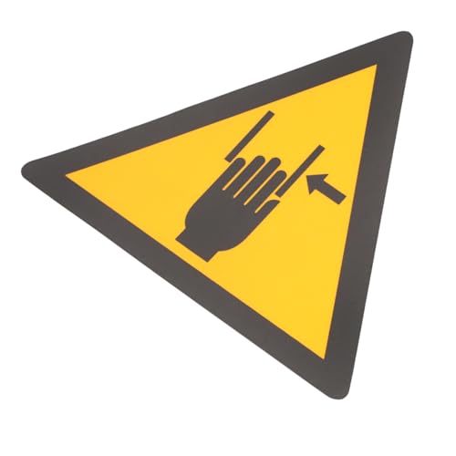 BUGUUYO Warnhinweis Handquetschgefahr Aufkleber Selbstklebend Langlebig für Werkstatt Baustelle Maschinen Sicherheitskennzeichnung Leicht Anwendbar Praktisch von BUGUUYO