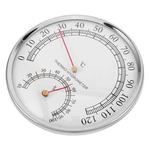 BUGUUYO Wasserdichter Temperatur Feuchtigkeitsmesser für Sauna Dampfbad Präziser Industrie-hygrometer für Innen Außenbereiche Robuster Sauna-raum Temperatur Feuchtigkeitsanzeiger BUGUUYO Wasserdichter Temperatur Feuchtigkeitsmesser für Sauna Dampfbad Präziser Industrie-hygrometer für Innen Außenbereiche Robuster Sauna-raum Temperatur Feuchtigkeitsanzeiger von BUGUUYO