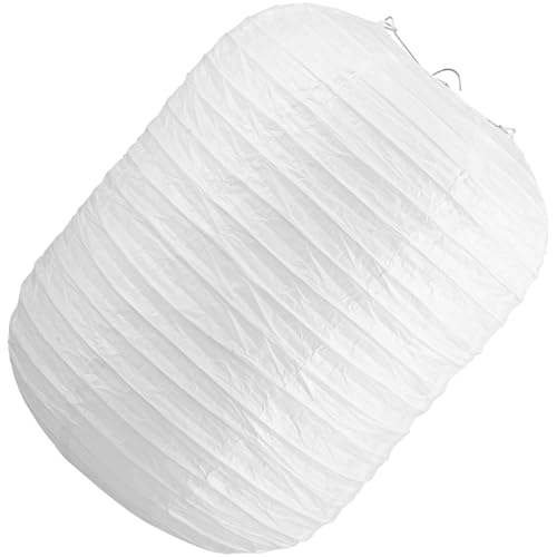 BUGUUYO Weiße Faltbare Papierlaterne Lampenschirm Dekorativer Lampion für Party Festival Wohnliche Beleuchtung für Schlafzimmer Wohnzimmer Sanftes Licht Wiederverwendbar Minimalistisches von BUGUUYO