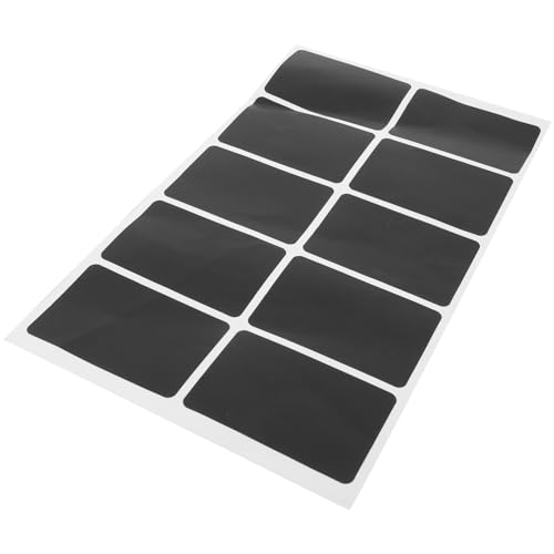 BUGUUYO Selbstklebende Tafelaufkleber Wiederverwendbar Schwarze Etiketten Für Flaschen Vorratsbehälter Lebensmittelbehälter Einmachgläser Abwischbar DIY-kreidetafeletiketten von BUGUUYO