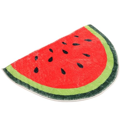 BUGUUYO rutschfeste Waschbare Wassermelonen Badematte Weicher Bodenmatten Vorleger Saugfähiger Badezimmerteppich für Dusche Küche Schlafzimmer und Eingangsbereich Dekorativer Halbrund BUGUUYO rutschfeste Waschbare Wassermelonen Badematte Weicher Bodenmatten Vorleger Saugfähiger Badezimmerteppich für Dusche Küche Schlafzimmer und Eingangsbereich Dekorativer Halbrund von BUGUUYO