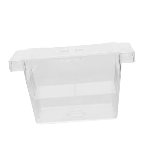 Transparente Fischbrutbox mit Trennwand Selbstschwimmend für Aufzucht von Jungfischen Schützende Zuchtbox für Aquarien zu Installieren mit Saugnäpfen von BUGUUYO