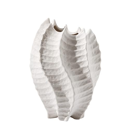 BUICCE Küstenvase aus Keramik, groß, cremefarben, dekoratives Stück, modernes Design für Zuhause oder Büro BUICCE Küstenvase aus Keramik, groß, cremefarben, dekoratives Stück, modernes Design für Zuhause oder Büro von BUICCE