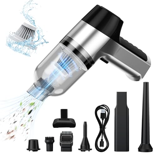 BUICXJKZ Handstaubsauger Akku Kabellos, 12000PA USB Aufladbar Tragbar Leicht Mini Staubsauger, 3 in 1 Auto Staubsauger Stark mit 2 Waschbar HEPA-Filter, für Outdoor, Office Reinigung und Tierhaare BUICXJKZ Handstaubsauger Akku Kabellos, 12000PA USB Aufladbar Tragbar Leicht Mini Staubsauger, 3 in 1 Auto Staubsauger Stark mit 2 Waschbar HEPA-Filter, für Outdoor, Office Reinigung und Tierhaare von BUICXJKZ
