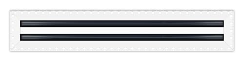 BUILDMART - 22 x 4 MUD-in Lüftungsschlitzabdeckung – Trockenbau MUD in Weiß Lüftungsschlitz – MUD Linearschlitz-Diffusor – Registergitter für Decke und Wände – Texas Buildmart von BUILDMART