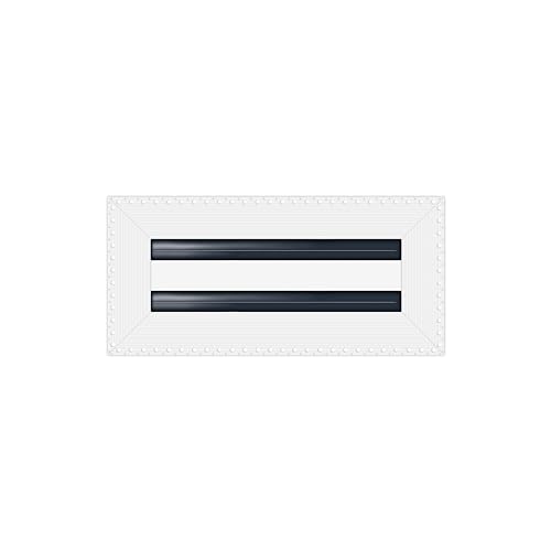 BUILDMART - 25,4 x 10,2 cm große Lüftungsschlitzabdeckung – Trockenbau Schlamm in Weiß – MUD Linearschlitz-Diffusor – Registergitter für Decke und Wände – Texas Buildmart von BUILDMART