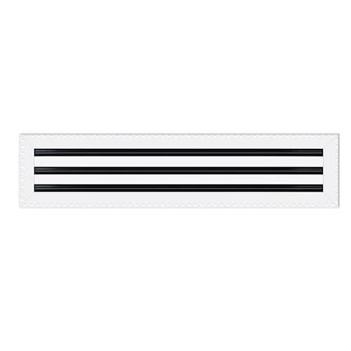 BUILDMART - 26 x 6 MUD-in Lüftungsschlitzabdeckung – Trockenbau MUD in Weiß Lüftungsschlitz – MUD Linearschlitz-Diffusor – Registergitter für Decke und Wände – Texas Buildmart von BUILDMART
