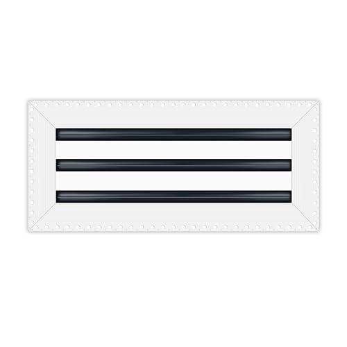 BUILDMART - 40,6 x 15,2 cm große Lüftungsschlitzabdeckung – Trockenbau MUD in Weiß Lüftungsschlitz – MUD Linearschlitz-Diffusor – Registergitter für Decke und Wände – Texas Buildmart von BUILDMART