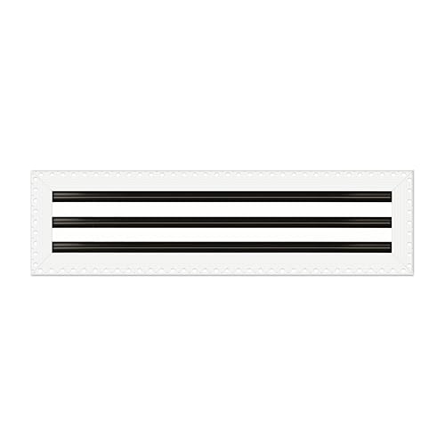 BUILDMART - 55,9 x 15,2 cm große Lüftungsschlitzabdeckung – Trockenbau MUD in Weiß Lüftungsschlitz – MUD Linearschlitz-Diffusor – Registergitter für Decke und Wände – Texas Buildmart von BUILDMART