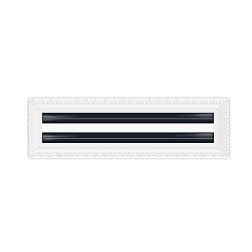 BUILDMART - 61 cm MUD-in linearer Schlitz-Diffusor – 2 Schlitzen – Lüftungsschlitzabdeckung – Trockenbau Schlamm in weißem Lüftungsschlitz – MUD Linearschlitz-Diffusor – Registergitter für Decke und BUILDMART - 61 cm MUD-in linearer Schlitz-Diffusor – 2 Schlitzen – Lüftungsschlitzabdeckung – Trockenbau Schlamm in weißem Lüftungsschlitz – MUD Linearschlitz-Diffusor – Registergitter für Decke und von BUILDMART