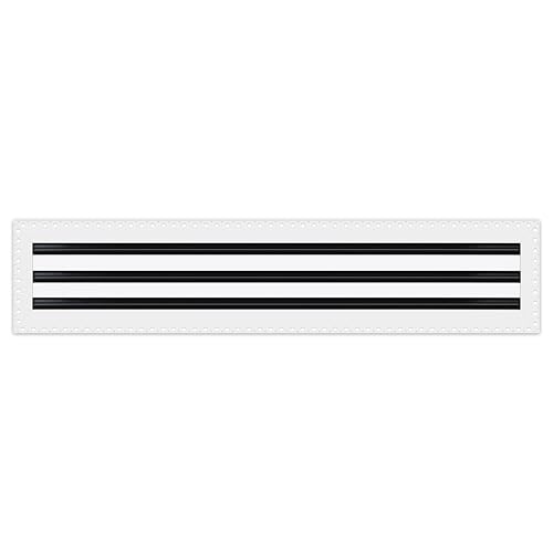 BUILDMART - 71,1 x 15,2 cm Schlamm in Lüftungsschlitzabdeckung – Trockenbau Schlamm weiß Lüftungsschlitz – Schlamm Linearschlitz Diffusor – Registergitter für Decke und Wände – Texas Buildmart von BUILDMART