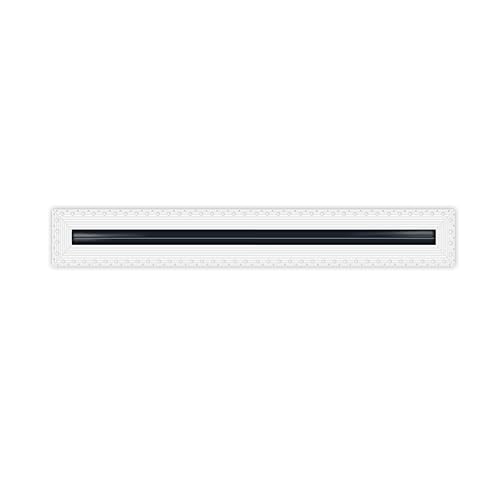 BUILDMART - 91,4 cm großer linearer Schlitzdiffusor - 1 Schlitz - Lüftungsschlitzabdeckung - Trockenbau Schlamm in weißem Lüftungsschlitz - MUD Linearschlitz-Diffusor - Registergitter für Decke und von BUILDMART