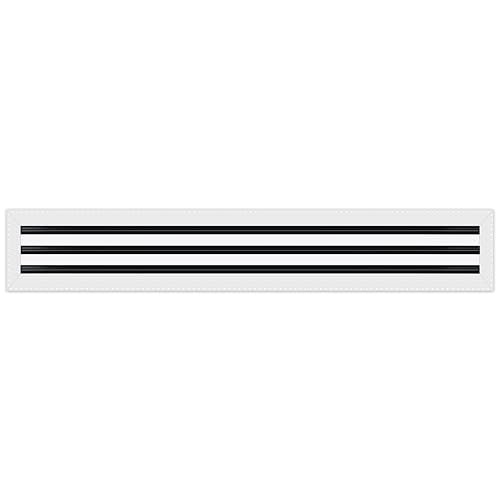 BUILDMART - 91,4 x 15,2 cm große Lüftungsschlitzabdeckung – Trockenbau MUD in Weiß Lüftungsschlitz – MUD Linearschlitz-Diffusor – Registergitter für Decke und Wände – Texas Buildmart von BUILDMART