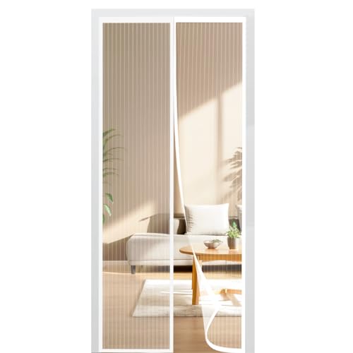 BUIRTLY Fliegengitter Balkontür Magnet, Fliegengitter Tür 185x250cm, Ohne Bohren Stärkere Magneten Insektenschutz Balkontür für Wohnzimmer Kellertüren und Terrassentüren,Weiß BUIRTLY Fliegengitter Balkontür Magnet, Fliegengitter Tür 185x250cm, Ohne Bohren Stärkere Magneten Insektenschutz Balkontür für Wohnzimmer Kellertüren und Terrassentüren,Weiß von BUIRTLY