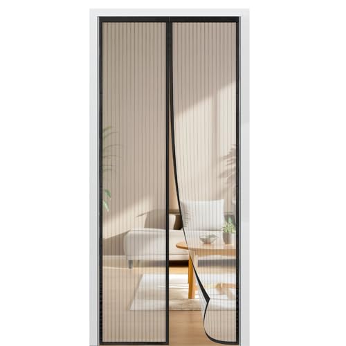BUIRTLY Fliegengitter Balkontür Magnet, Fliegengitter Tür 85x195cm, Ohne Bohren Stärkere Magneten Insektenschutz Balkontür für Wohnzimmer Kellertüren und Terrassentüren, Schwarz BUIRTLY Fliegengitter Balkontür Magnet, Fliegengitter Tür 85x195cm, Ohne Bohren Stärkere Magneten Insektenschutz Balkontür für Wohnzimmer Kellertüren und Terrassentüren, Schwarz von BUIRTLY