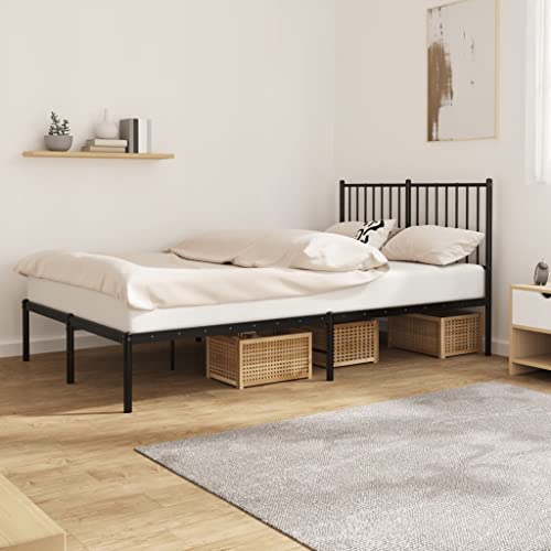 BUKSCYJS Bed Frame,Wood Twin Bed Frame,Full Size Bed HeadboardMassivholzbett mit Kopfteil Weiß 3FT Singlegeräuschfrei, einfache Montage,Geeignet für Schlafzimmer von BUKSCYJS