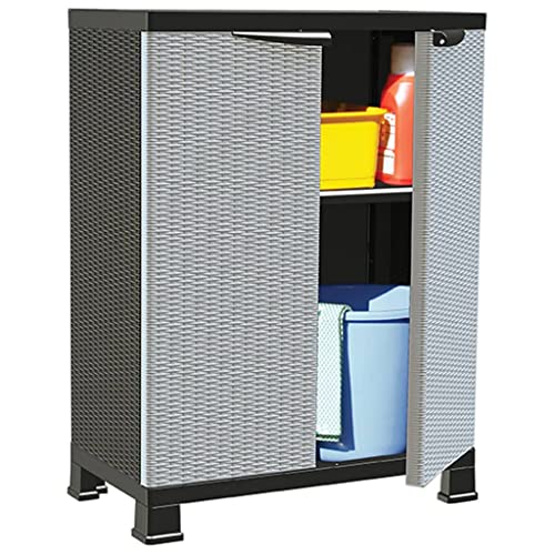 BUKSCYJS Schränke, Sideboards, Schränke mit Türen und Regalen,Kunststoffschrank 68x39x92 cm Rattan-Design von BUKSCYJS