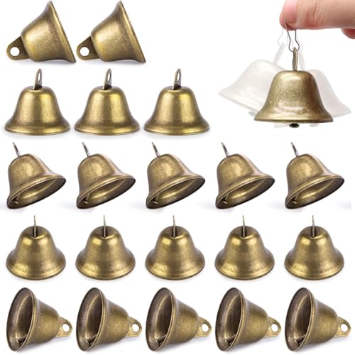 20 Stück Mini Hängende Glocken, Vintage Bronze Glöckchen, Mini Bronze Bells, Weihnachts Glöckchen, Goldene Glocke zum Basteln für Weihnachten,Weihnachtsbaum,Weihnachtsblume,Hochzeit,Partydekoration 20 Stück Mini Hängende Glocken, Vintage Bronze Glöckchen, Mini Bronze Bells, Weihnachts Glöckchen, Goldene Glocke zum Basteln für Weihnachten,Weihnachtsbaum,Weihnachtsblume,Hochzeit,Partydekoration von BUKYCAT