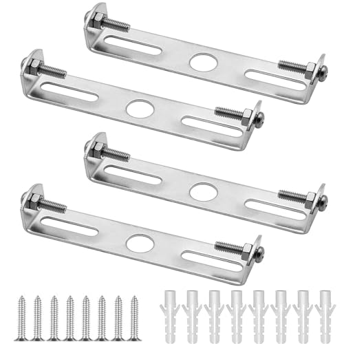 BUKYCAT 4 Stück Deckenleuchte Halterung, 105/90mm Zubehörpendelleuchte Halterung, Deckenleuchten-Halterung LED Zubehör, Lampenhalterung, 90/105 mm mit Schrauben Zubehör für ErsatzzubehörHome Office von BUKYCAT