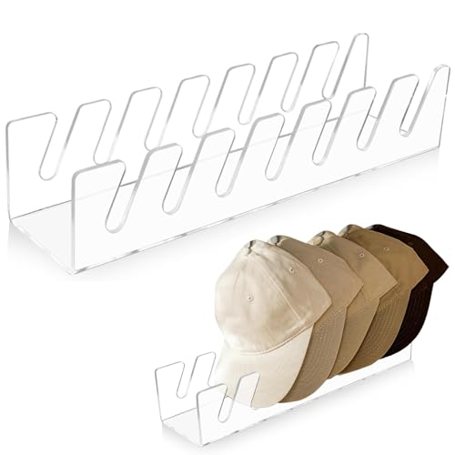 Cap Stand für Baseball Caps, Acryl Hut Organizer, Installationsfreies Cap Halter Aus Acryl, zur Präsentation von Baseballkappen, Kann Gespeichert Werden 7 Hüte Aufbewahren, Transparente von BUKYCAT