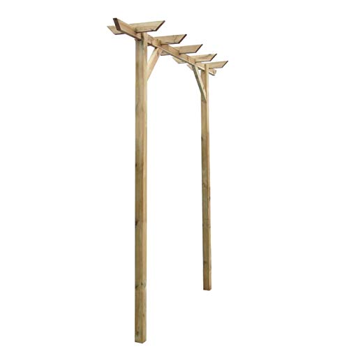 BULANED Gartenpergola, Rosenbogen, Rankgitter, Rankhilfe, Spalier, Garden Arch, Gartenbogen, Gartenpergola, 200x40x205 cm Holz von BULANED