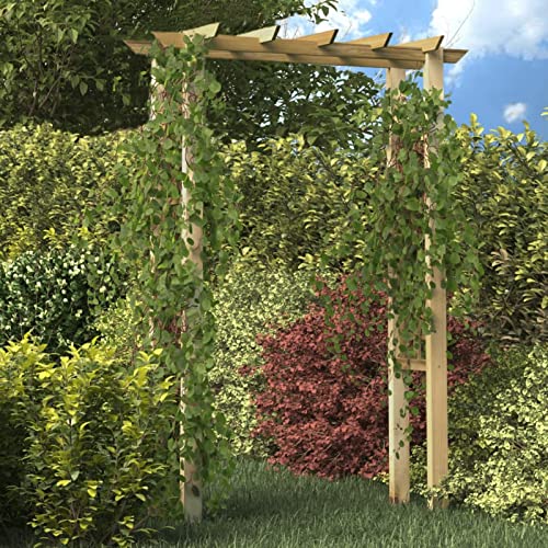 Gartenlaube Rosenbogen, BULANED Rankhilfe Für Blauregen, Rankgitter, Torbogen Garten, Rankbogen, Torbogen, Blumenbogen, Gartenbogen, 150 x 50 x 200 cm Holz Imprägniert von BULANED