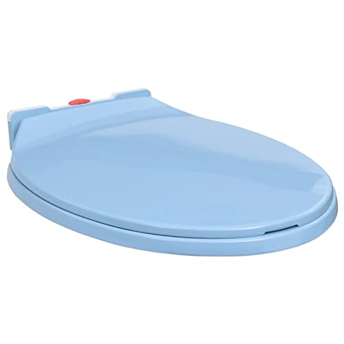 Toilettensitz mit Absenkautomatik Quick-Release, BULANED Klodeckel, Toilettendeckel, Wc Sitz, Klobrille, Wc Deckel, Toilettenbrille, Blau Oval von BULANED