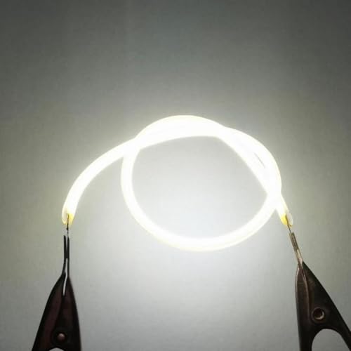BULBEAWICK 10 Stück 3V Weiß LED COB Flexibles Filament 80mm 60mm 300mm 130mm Edison Glühbirne Lampe Teile LED Diode Beleuchtung Streifen Dekoration 80mm 6500K White light von BULBEAWICK