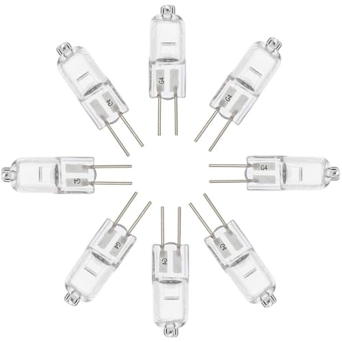 BULBEAWICK 24V Halogen G4 Basis T3 Bi-Pin Glühbirnen, 10PCS 2 Pin JC Warmweiß 2900K Dimmbar für Akzentleuchten, Kronleuchter, Schienenbeleuchtung BULBEAWICK 24V Halogen G4 Basis T3 Bi-Pin Glühbirnen, 10PCS 2 Pin JC Warmweiß 2900K Dimmbar für Akzentleuchten, Kronleuchter, Schienenbeleuchtung von BULBEAWICK